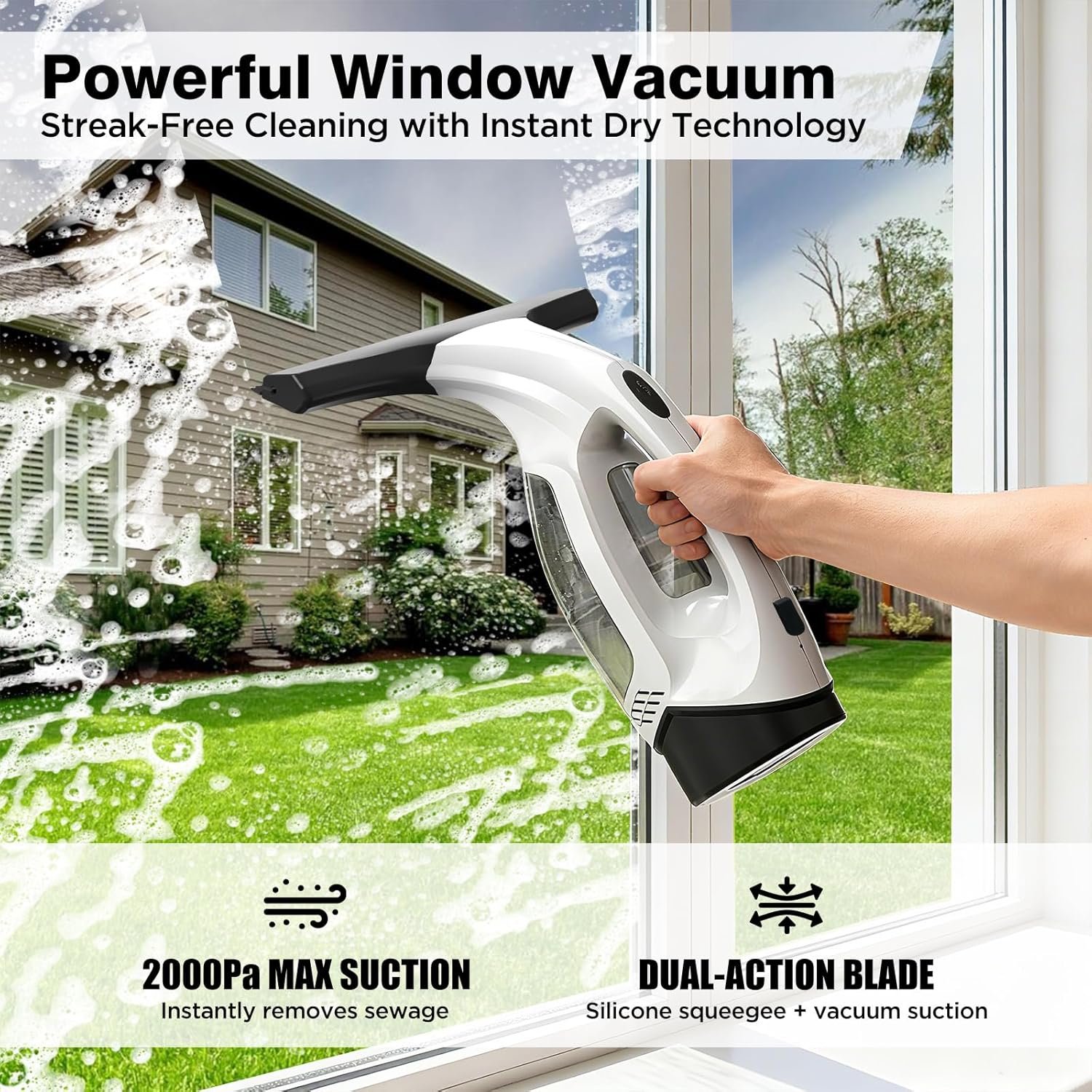 Window Vacuum Squeegee Cordless